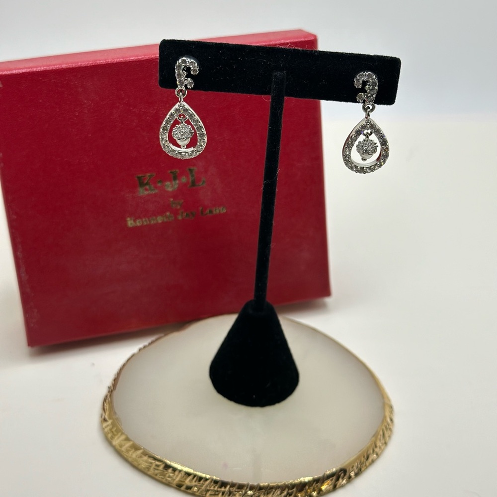 Crystal Acorn Pearl Earrings